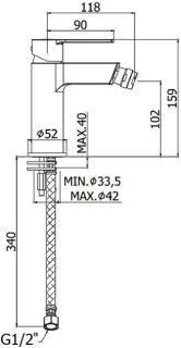 Смеситель для биде Paffoni Ringo RIN131BO